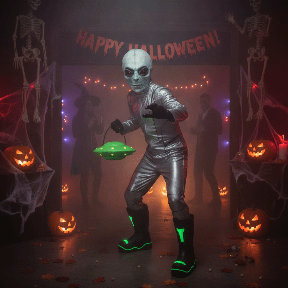 Latex Alien Mask Realistic - قناع كائن فضائي من مادة اللاتكس،
