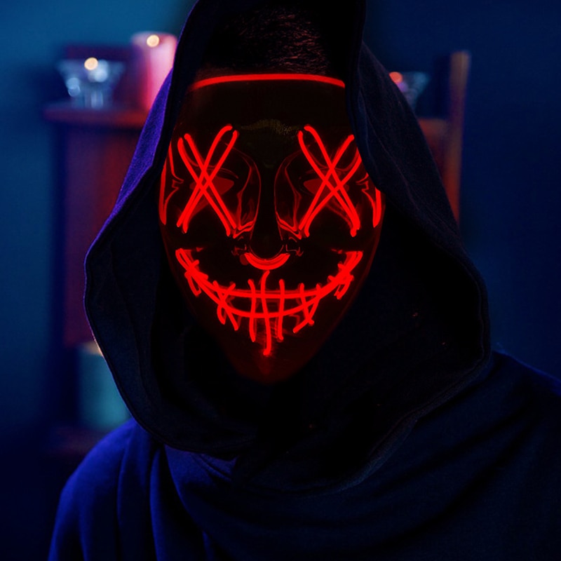 Led Purge Mask Halloween - قناع الهالوين النيون LED، قناع حفلات