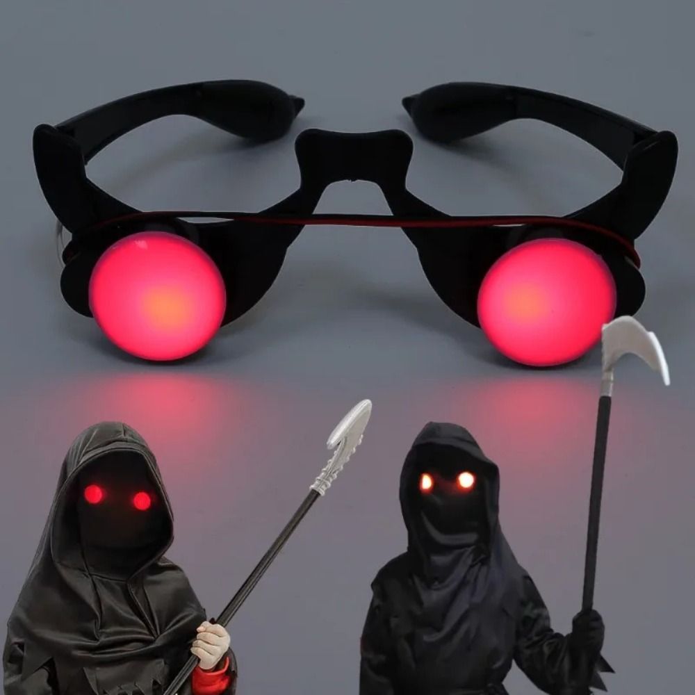 نظارات E9 للهالوين بتصميم عين  - مراجعة Glow In The Dark Party Glasses وسعره