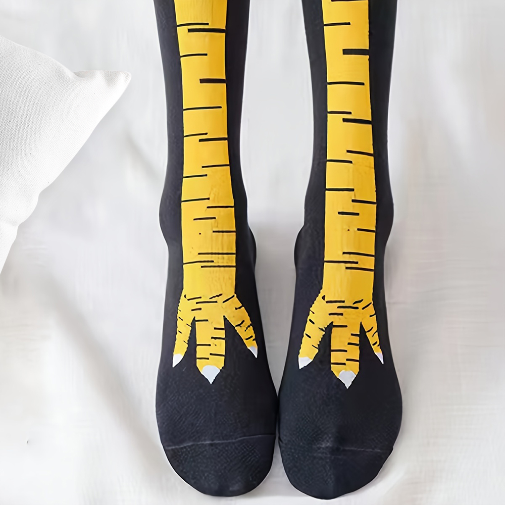 1/2/5/10 Pairs النساء جوارب طو - مراجعة Funny Chicken Leg Socks وسعره