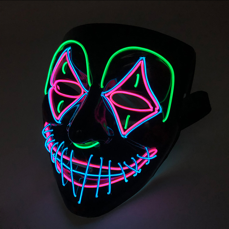 LED القاتل قناع هالوين الرقص م - مراجعة Led Purge Mask Halloween وسعره