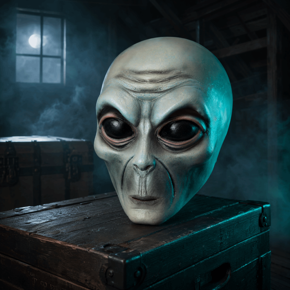 قناع كائن فضائي من مادة اللاتك - مراجعة Latex Alien Mask Realistic وسعره